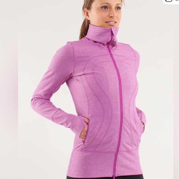 LULULEMON ATHLETICA STRIDE HEATHERED Full-Zip Jacket Ultra Violet Pink - Picture 1 of 11